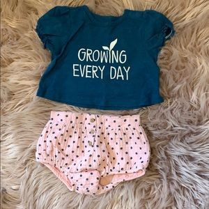 Kids mini crop tshirt with shorts